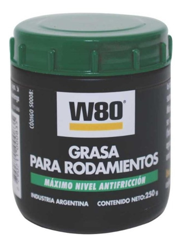 Grasa Para Rodamientos W80 100g Máximo Nivel Antifricción