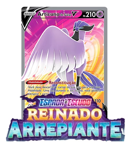 Articuno de Galar V Cartão Pokémon CRE V Full Art em segunda mão