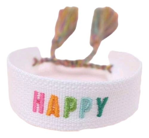 Pulsera Tejida A Mano Happy Moderna Delicada De Moda Mujer