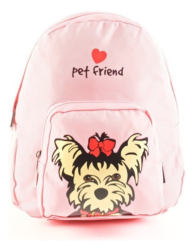 Mochila Pet Friends - 25 Cm Yorkie Rosa 91209r Tu Disfraz Diseño De La Tela Estampado Yorkie