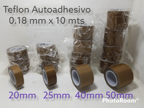 Teflon Autoadhesivo Para Selladora De 3 Micras *25mm*10mts