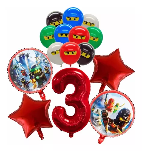 Globos Ninjago Fiesta Infantil Cumpleaños 3 Años