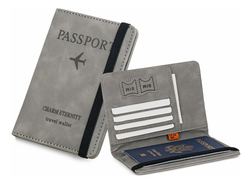 Porta Pasaporte Documentos Funda Protectora Viaje Con Rfid