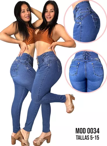 3 Pantalones Mujer Colombianos Levanta Pompa Push Up Mezcli