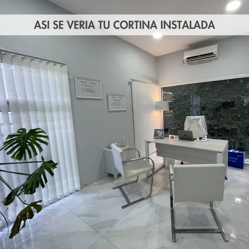 Cortina Bandas Verticales Blackout 200x210 Cm 100% Oscuridad Natural