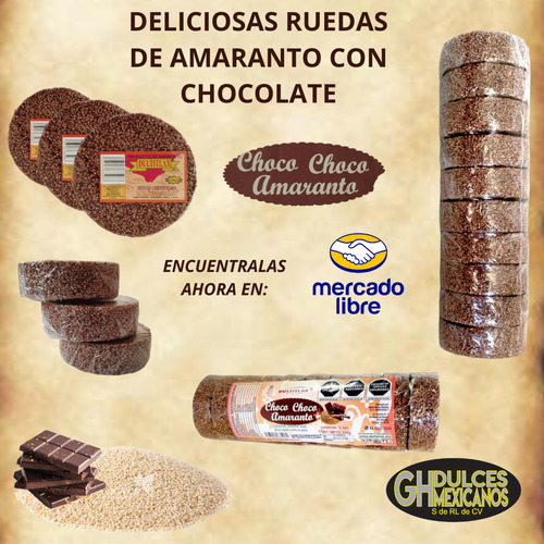 Alegria De Amaranto Con Chocolate Dultitlax Rueda 10 Pzs Du