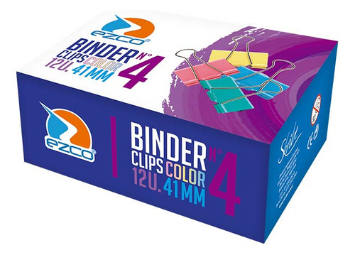 Clips Binder Ezco 41mm N4 Color X12