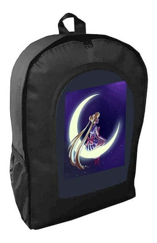 Mochila Negra Sailor Moon Adulto / Escolar T18