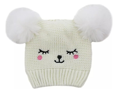 Gorro Beanie Infantil Nena Tejido Trendy Invierno Abrigado