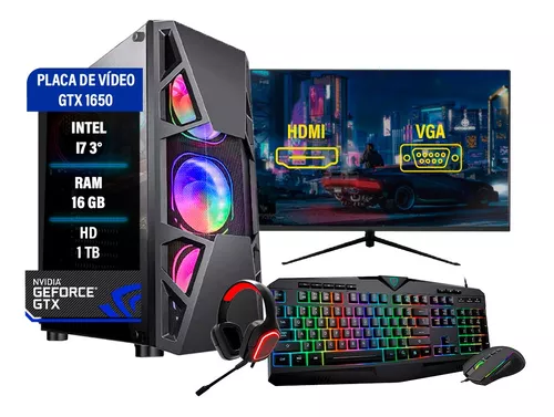 Pc Gamer Completo I5 8gb Hd500 Placa De Video Monitor Hdmi