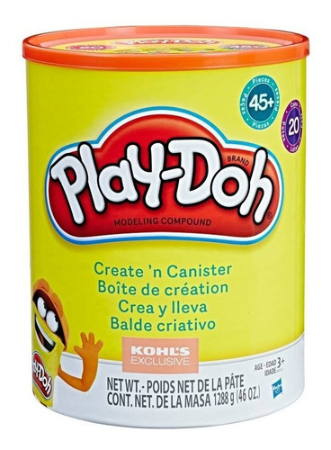 Play-doh Cubo Creativo Mega Con 20 Latas + 45 Accesorios