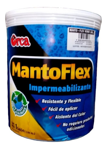 Impermeabilizante Elastomerico P/techos Manto Flex® (galon)