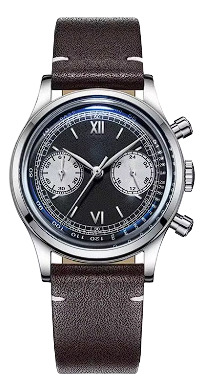 Addiesdive-reloj De Cuarzo Ad2037, Cronógrafo Multifuncional Marrón Oscuro Acero Inoxidable Negro