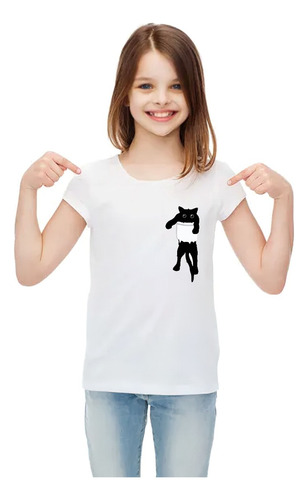 Playera Gato En Bolsa Meme Viral Divertido Niño Niña Punch