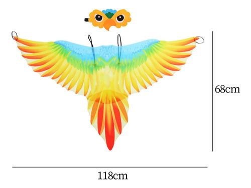 Conjunto De Disfraz De Pájaro Para Niños, Capa Con Alas,