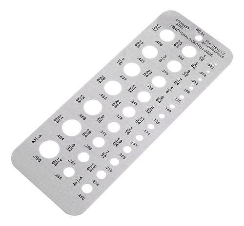 Calibrador De Acero Inoxidable, Tamaño De Broca A Cuadros, P