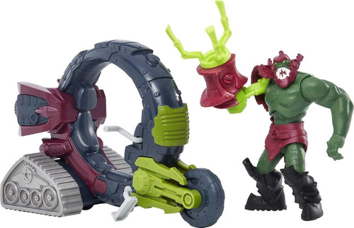 He Man Motu Figura Trap Jaw + Moto Vehiculo Mattel