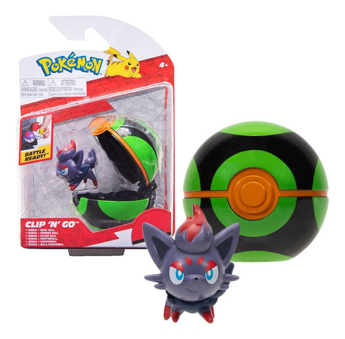 Pokemon Clip N Go Zorua + Ocaso Ball