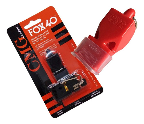 Silbato Fox 40 Profesional Con Collarin Arbitro Futbol Gmp Color Rojo