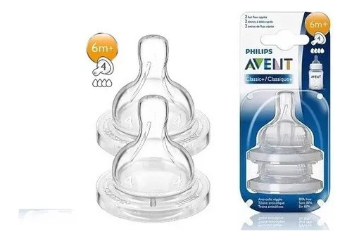 Tetinas Avent Classic Blister X2 6m+ Philips