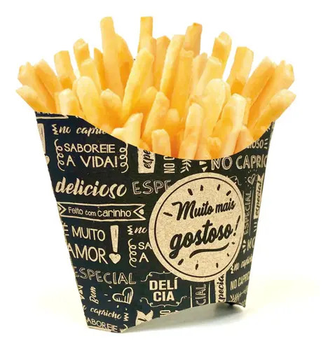 Embalagem Caixa Caixinha de Batata Frita P 500 Unidades Delivery Kraft Muito Mais Gostoso
