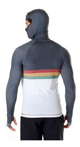 Imagem 3 de 4 de Camiseta Surf Lycra Com Capuz Proteção Solar Pena Surf