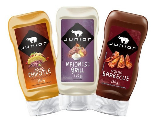 Kit Molhos Chipotle, Maionese Grill, Barbecue Junior Lanche