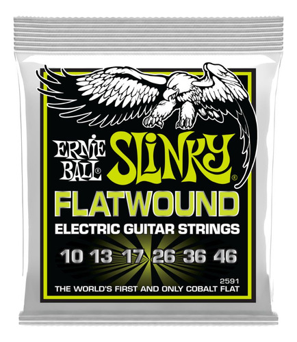 Cuerda de guitarra Ernie Ball 010 Slinky Flatwound