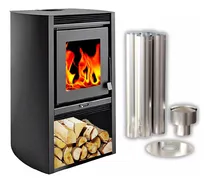 Comprar Calefactor A Leña Doble Combustión 680gf + Kit Caños Techo
