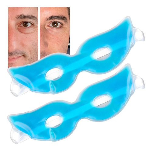 2 Antifaz Gel Térmico Alivio Fatiga Ocular Ojeras Frio Calor