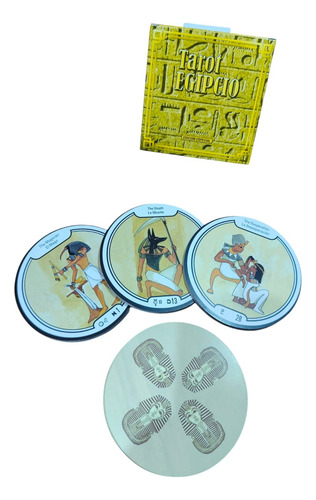 Mazo Tarot Egipcio Cartas Redondas 78 Cartas Con Guia