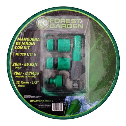 Manguera Para Jardin Exterior Riego Kit Forest Garden 20m Pf