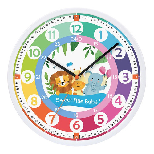 Reloj Analógico De 10 Pulgadas Para Niños Animales