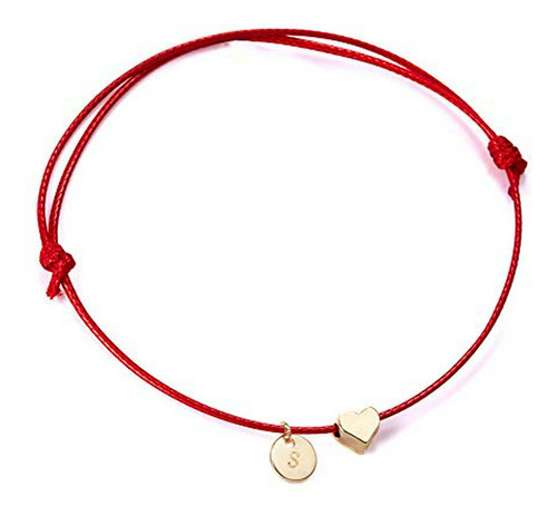 Brazalete - S Letter Coin Love Heart Bracelet For Women Men'