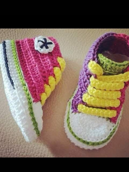 zapatillas converse a crochet para bebe