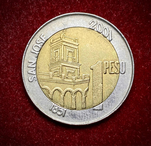 Moneda 1 Peso Argentina 2001 Urquiza Km 132 Cj 6.13.1 (Usado)