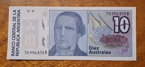 Bottero N 2823 Billete 10 Australes. Sc