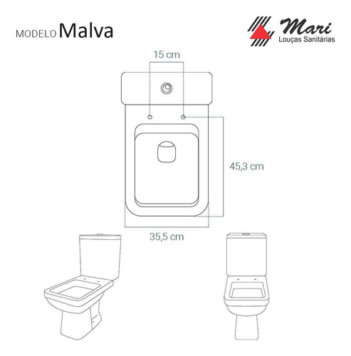 Assento Sanitário Malva Branco Para Vaso Mari