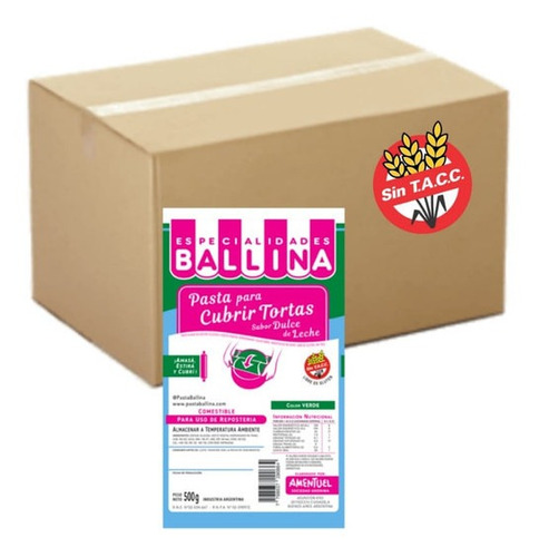 Pasta Ballina Formula H Color Verde 20x500g - Cotillón Waf