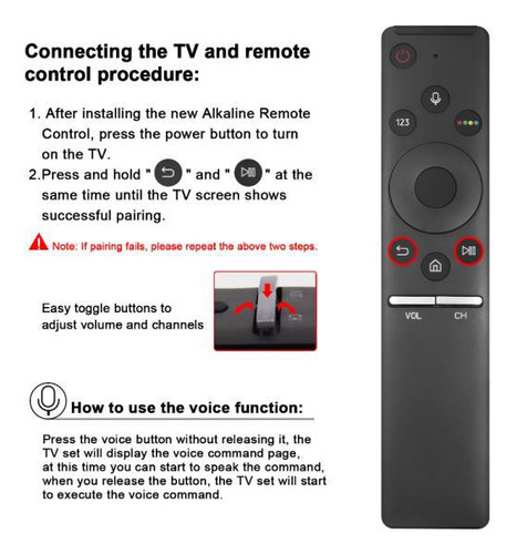 Control Remoto Para Samsung Con Voz Qled Led Lcd Hdtv 4k