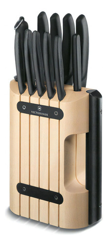 Porta-facas Victorinox Swiss Classic, 11 peças, cor de madeira