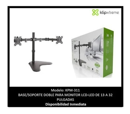 Base/soporte Doble Para Monitor Lcd-led De 13 A 32 Pulgadas