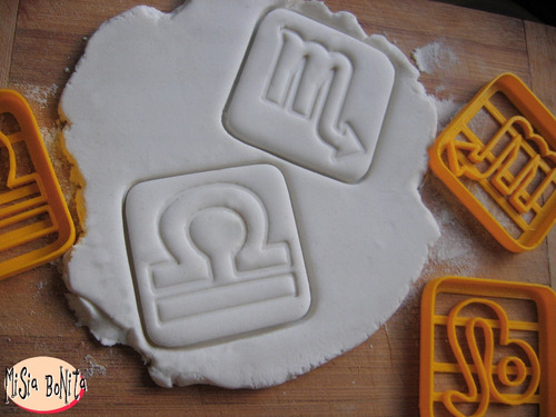 Zodiaco Signos X6 - Cortante Masas Cookies Galletas Fondant Molde - Horoscopo