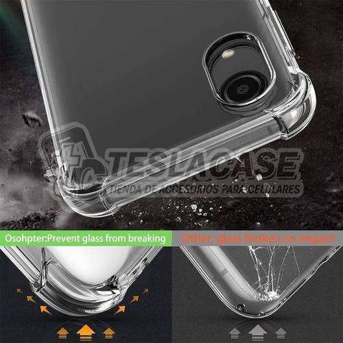 Imagen 4 de 7 de Carcasa Para Samsung A03 Core Transparente + Lámina Hidrogel