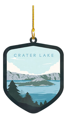 Parque Nacional Lago Crater Mica Adorno Plastico Luz Navidad