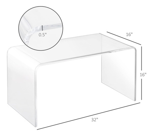 Mesa De Centro Rectangular De 32 Pulgadas De Largo, Tod...