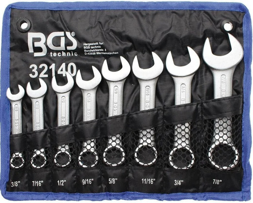 Imagen 4 de 5 de Llaves Combinadas Extra Cortas Estándar 3/8 - 7/8 | 8 Piezas