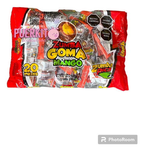 Gomita Zumba Goma Mango 20 Pzas