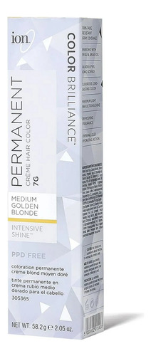 Tinte Permanente Ion Color Brilliance 7g Rubio Medio Dorado