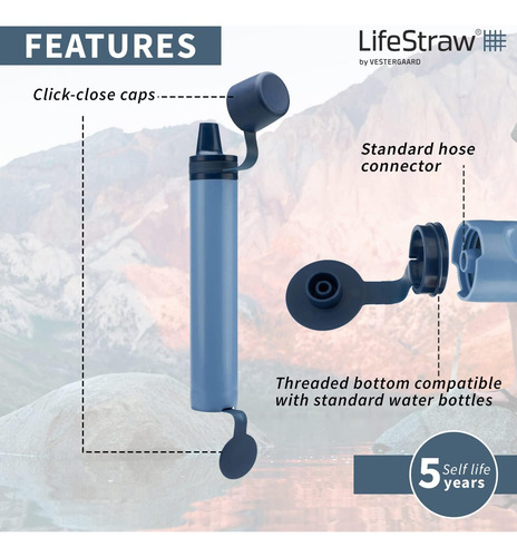 Lifestraw Peak Series Filtro Agua Personal Azul Camping Color